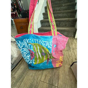 Paul Brent Blue & Pink Mythical Mare & Bird Shoulder Strap Tote Bag